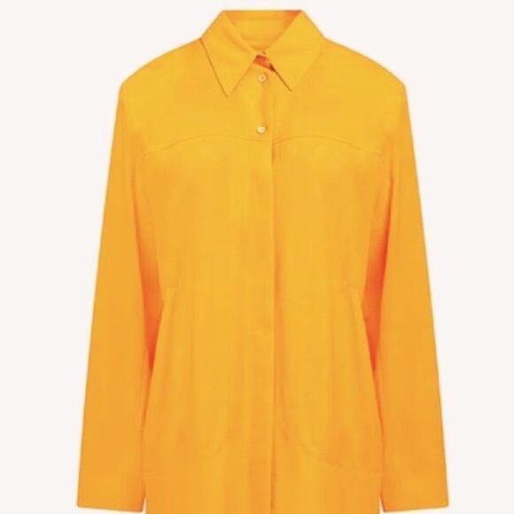 Jacquemus Passio crepe Orange button up shirt size 6 - Picture 3 of 11